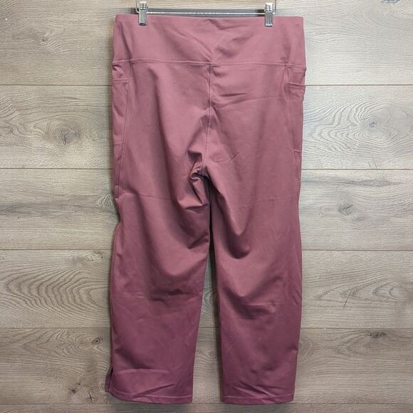 Jockey Slit Leg Women's Athletic Gym Capri Leggings Size XL Mauve - Picture 5 of 9